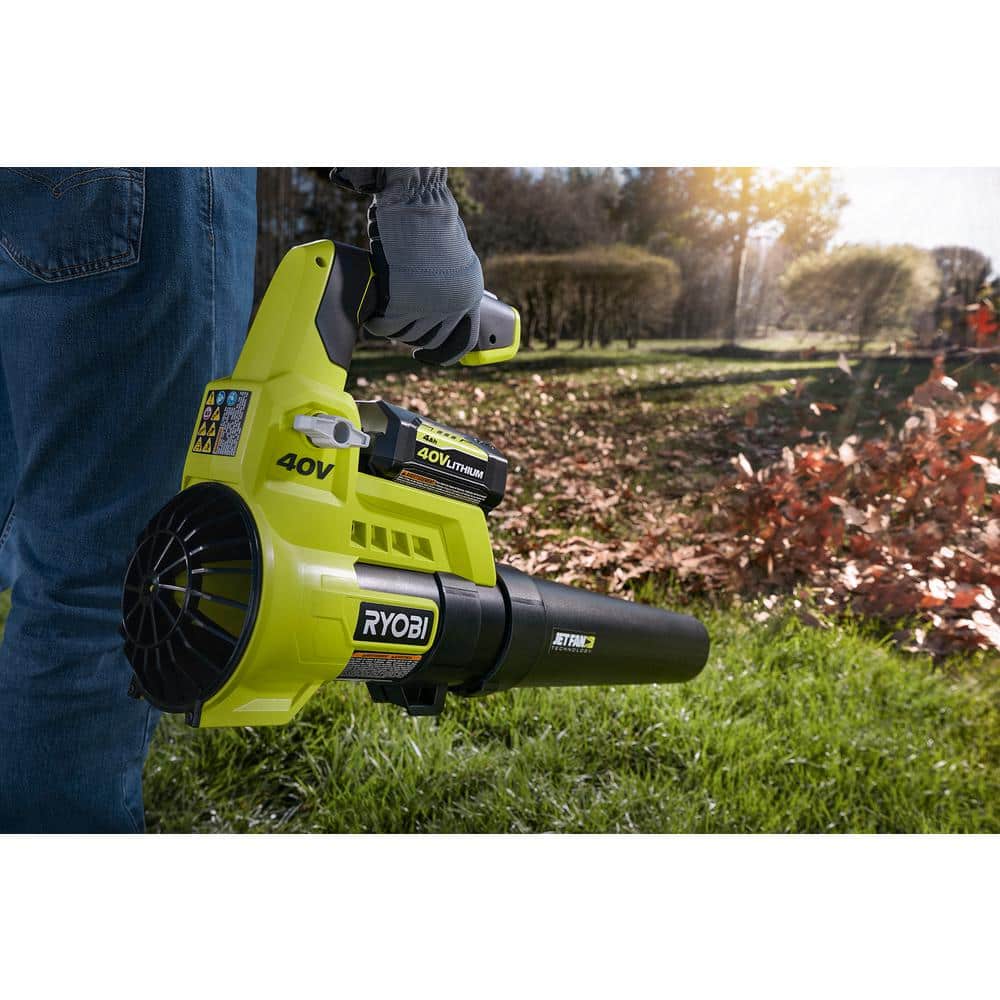RYOBI 40V 110 MPH 525 CFM Cordless Battery VariableSpeed Jet Fan Leaf