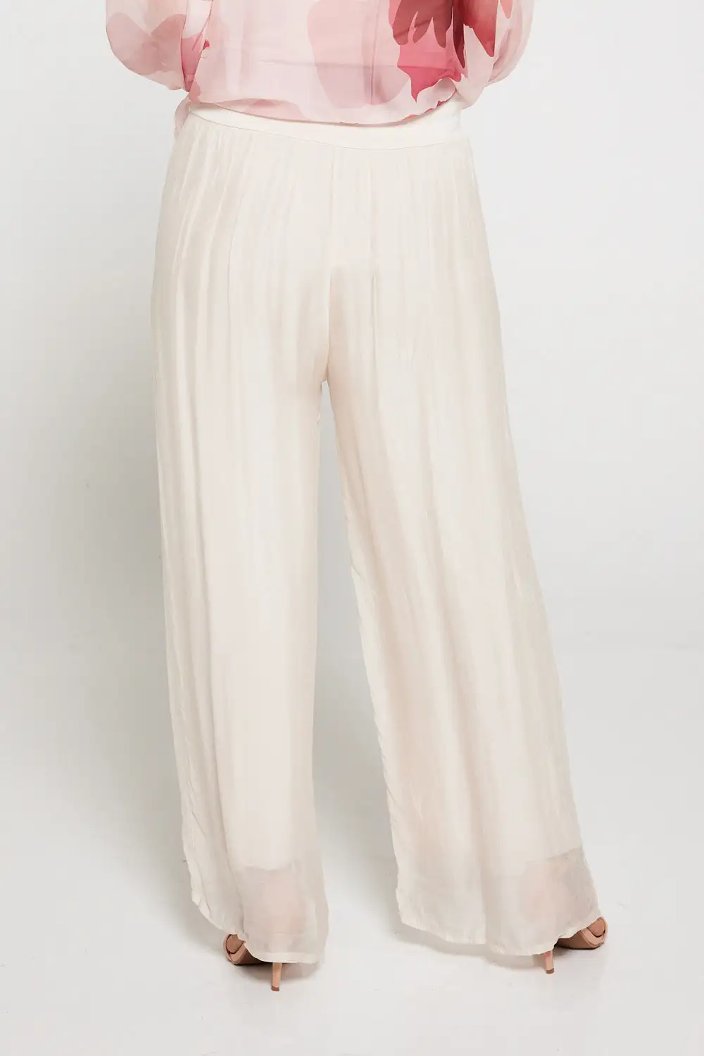 Arlette Silk Pants - Ivory