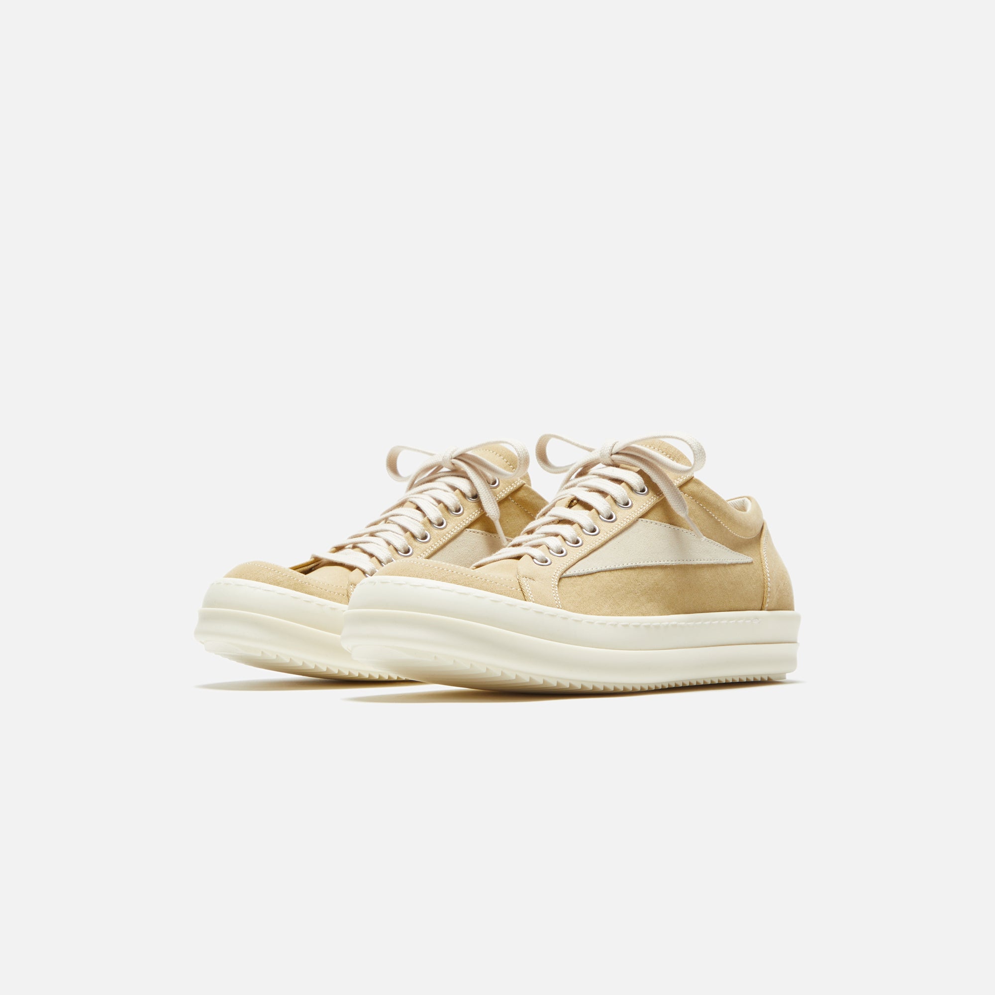 Rick Owens WMNS Vintage Sneakers - Mustard / Milk / Milk Scarpe in Denim