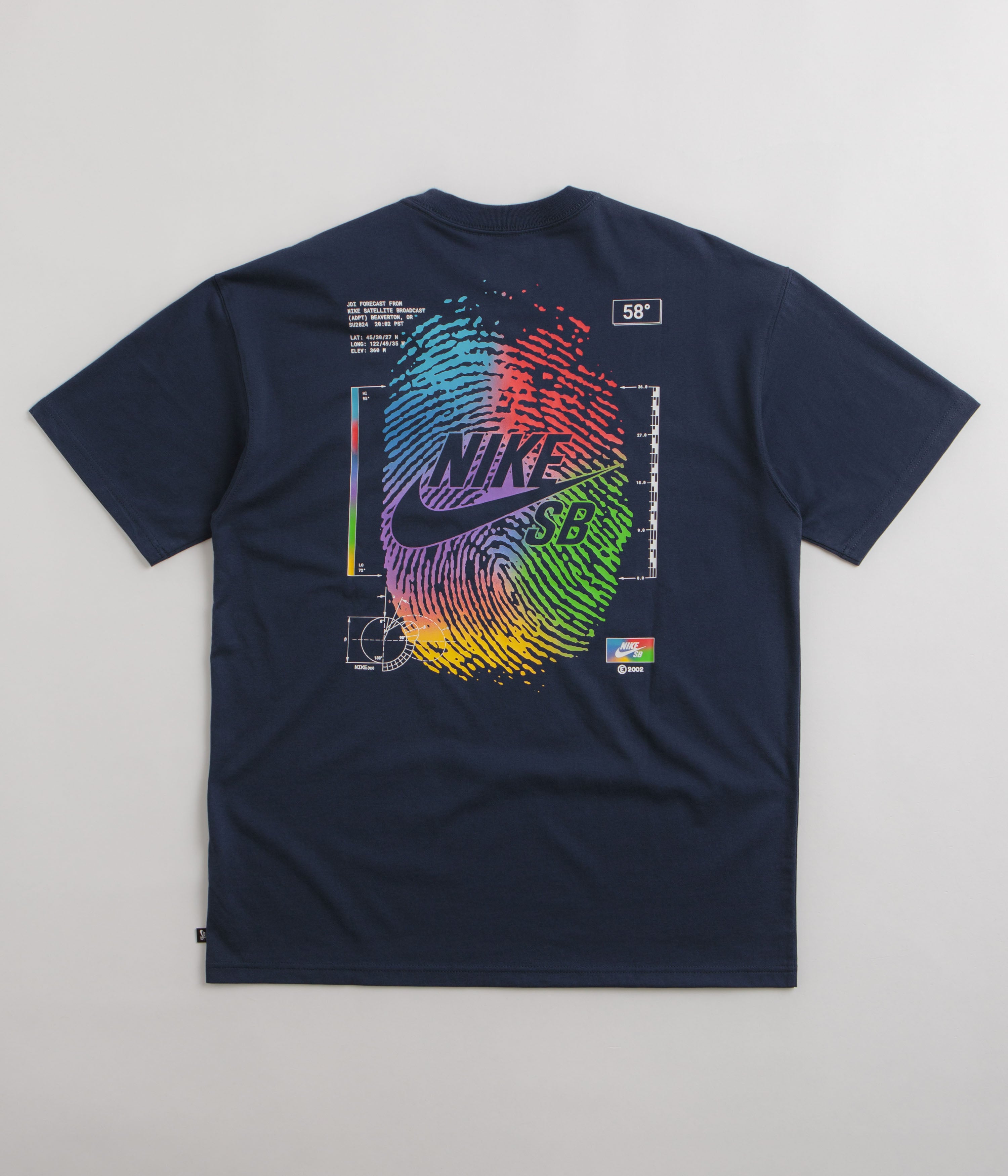 Nike SB Thumbprint T-Shirt - Midnight Navy