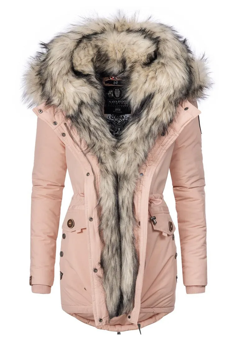 Ladies Winter Thicken Windproof Parka black