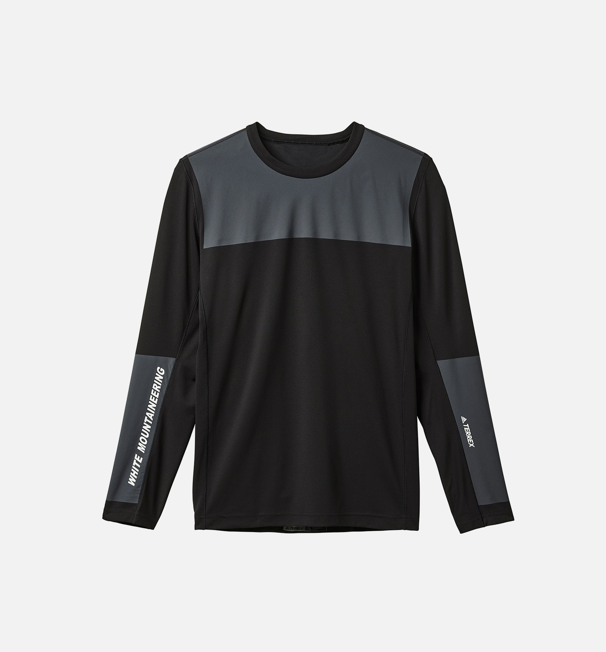 Agravic Bonded Long Sleeve Mens T-Shirt - Black/White