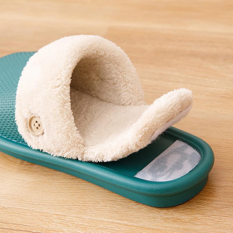 Removable waterproof non-slip cotton slippers