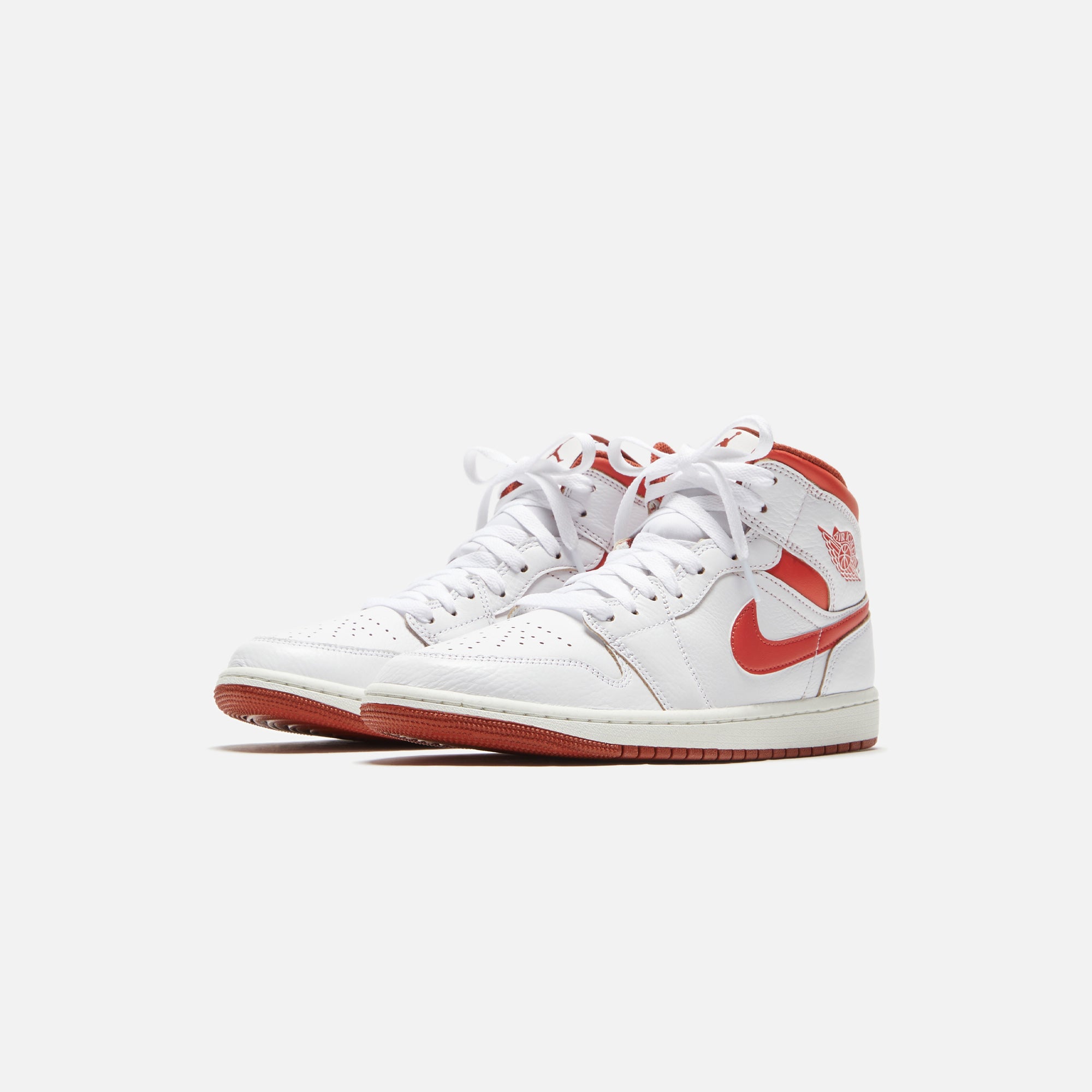 Nike Air Jordan 1 Mid SE - White / Lobster / Dune Red / Sail