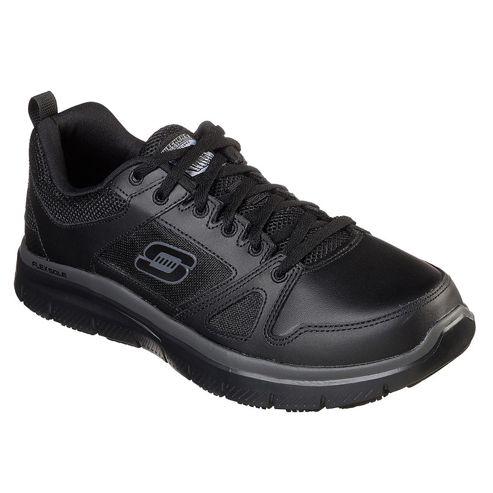 Skechers Men Work Flex Advantage Slip Resistant Shoes - 77040-BLK