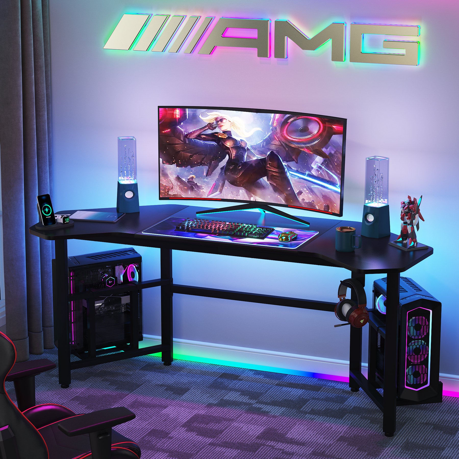 Black Gaming Desk, 66.5