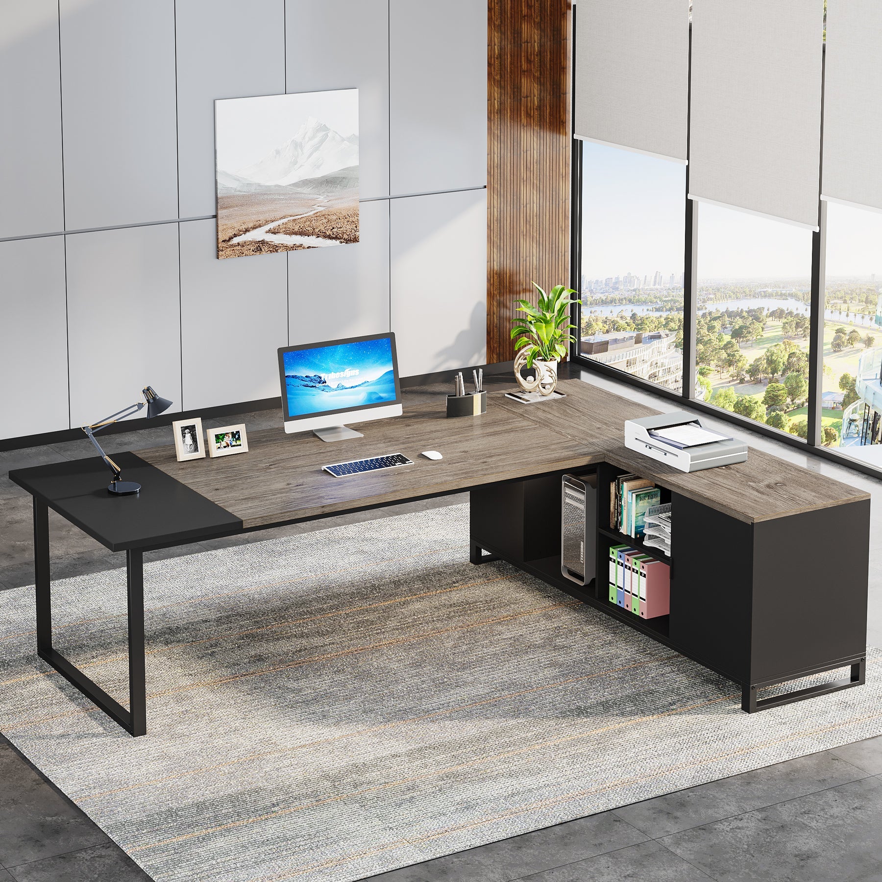 Large L-Shaped Desk, 70.87