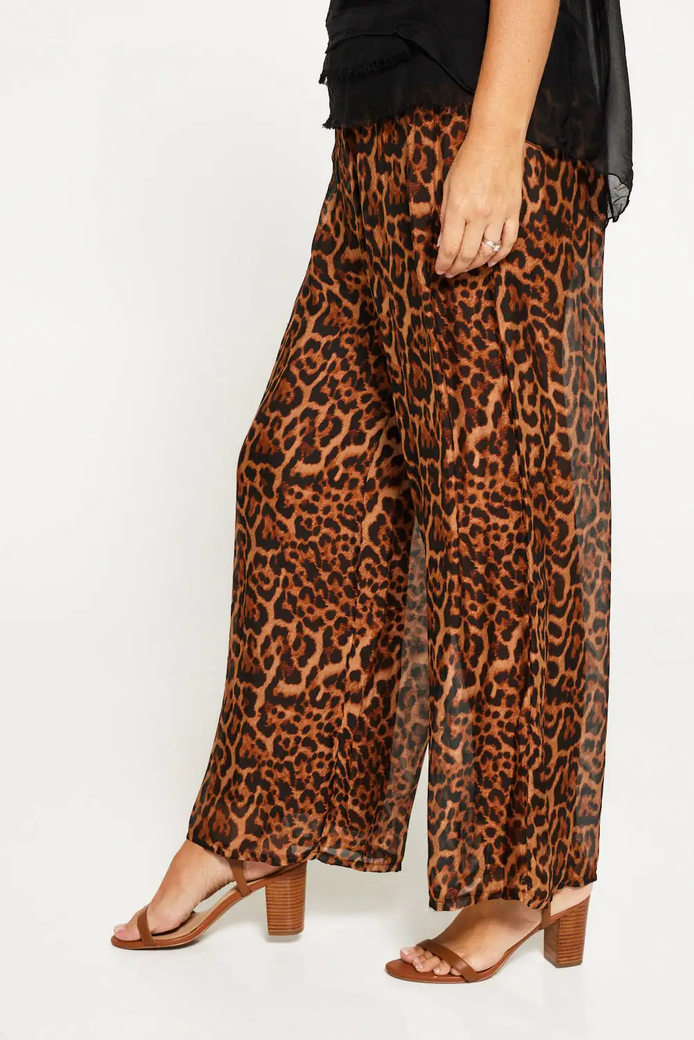 Arlette Silk Pants - Leopard