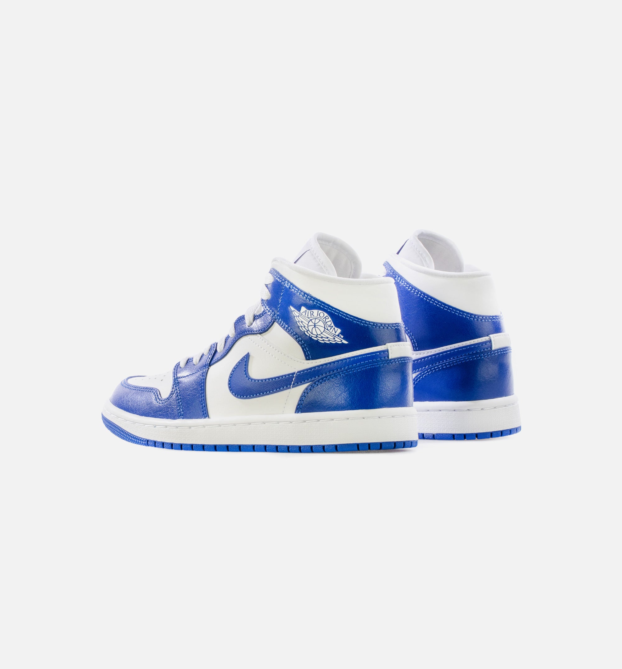 Air Jordan 1 Mid Hyper Royal Womens Lifestyle Shoe - White/Hyper Royal Limit One Per Customer