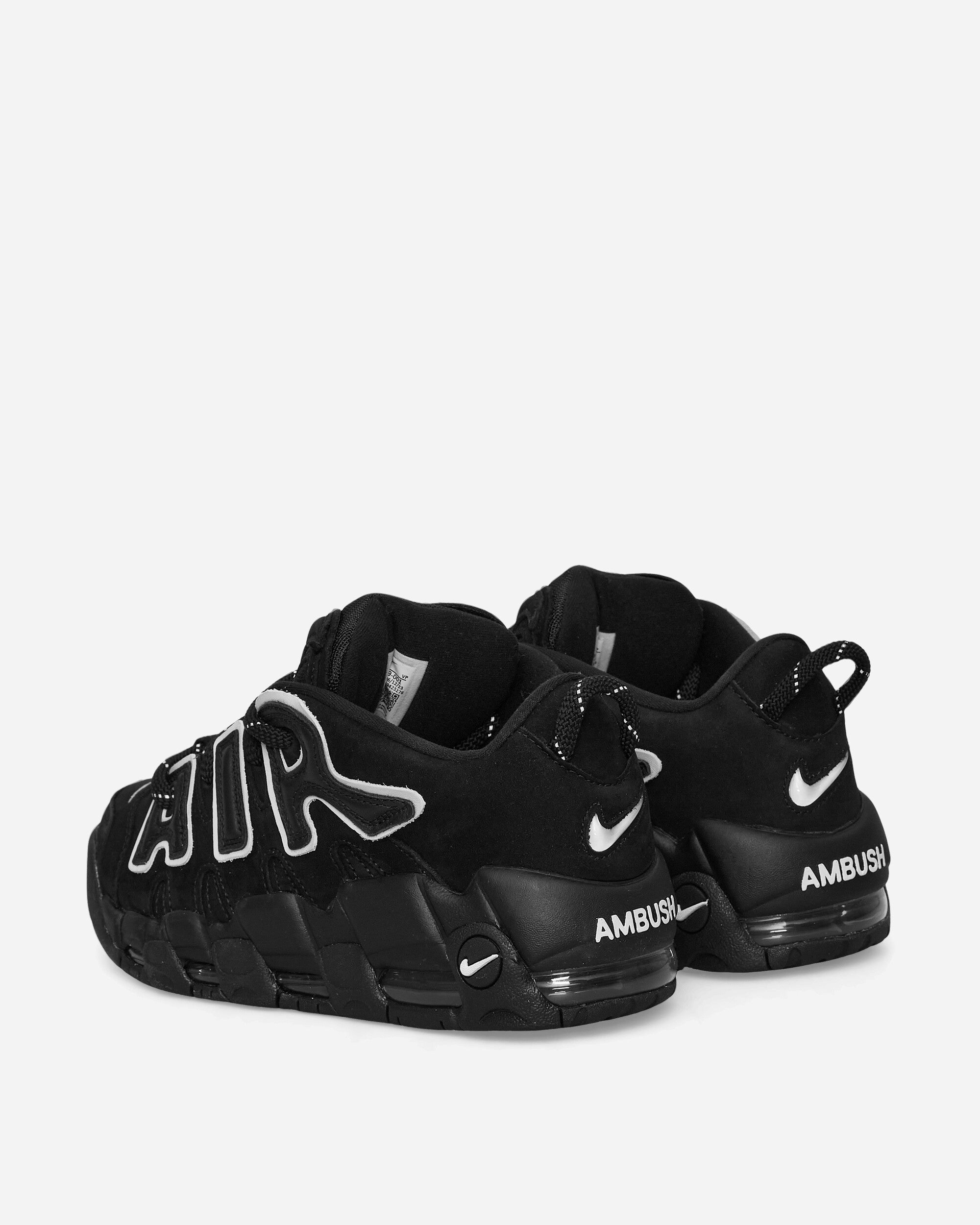 AMBUSH Air More Uptempo Low Sneakers Black / White