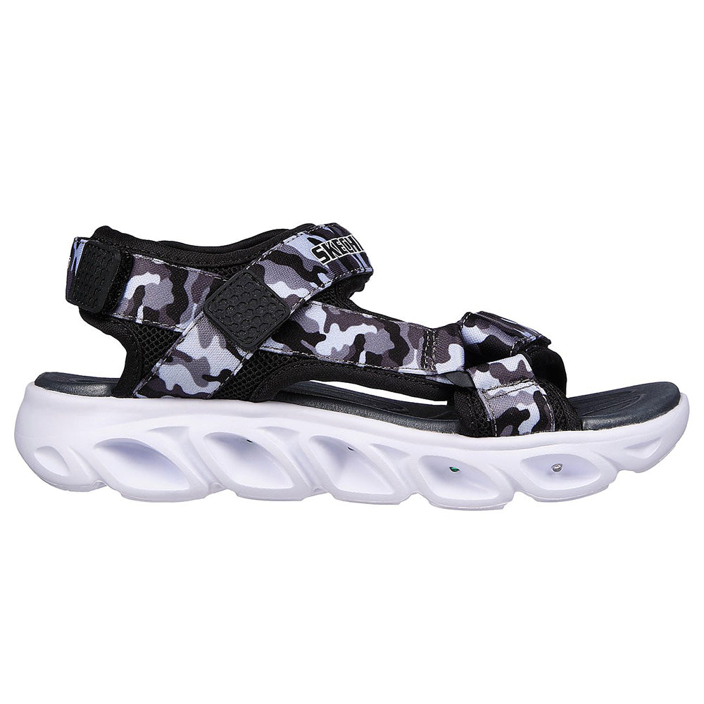 Skechers Boys S-Lights Hypno-Splash Shoes - 400077L-BKGY