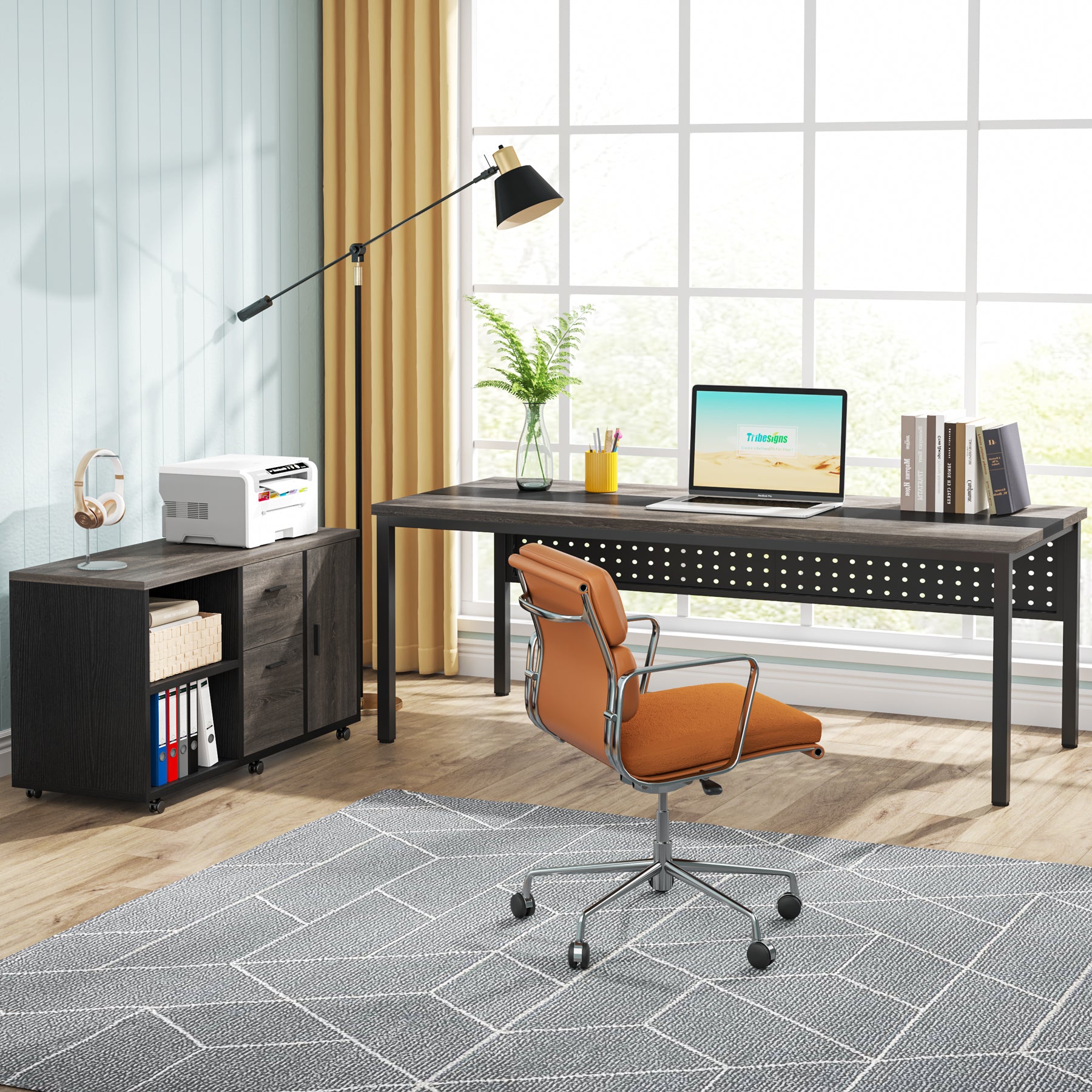 Industrial L-Shaped Desk, 71