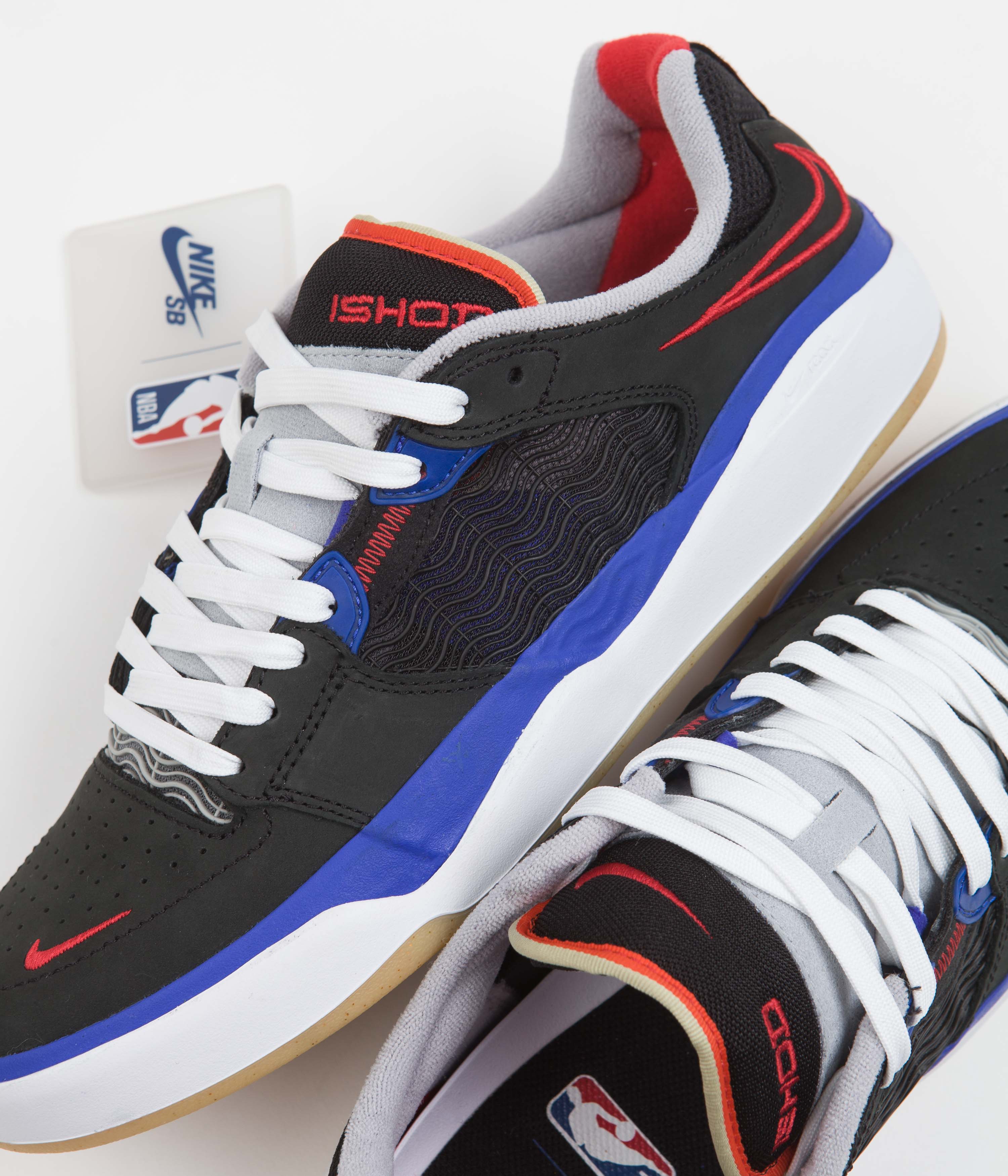 Nike SB Ishod Premium Shoes - Black / University Red - Hyper Royal