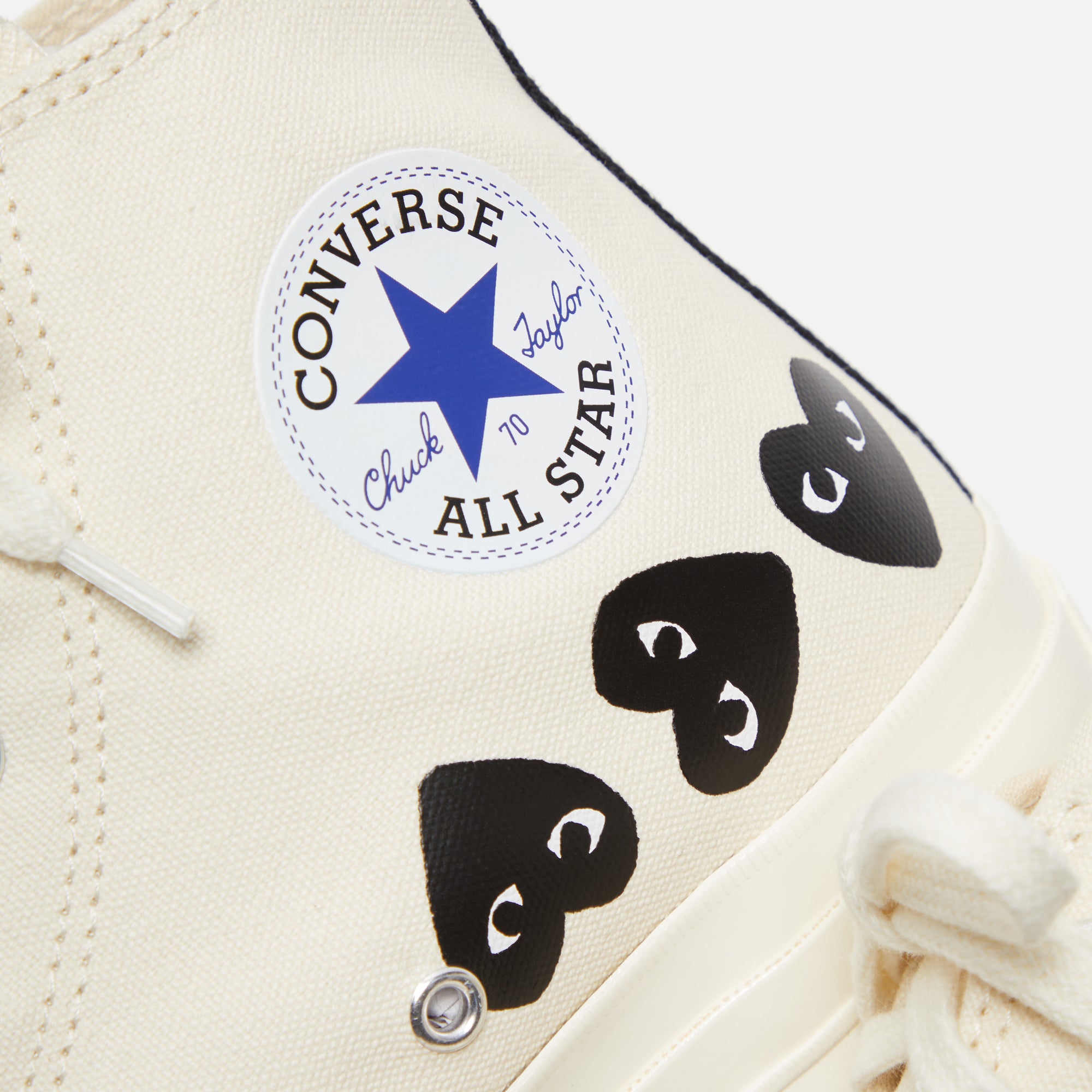 Comme Des Garçons Play x Converse Multi Heart High Top - Beige / Black