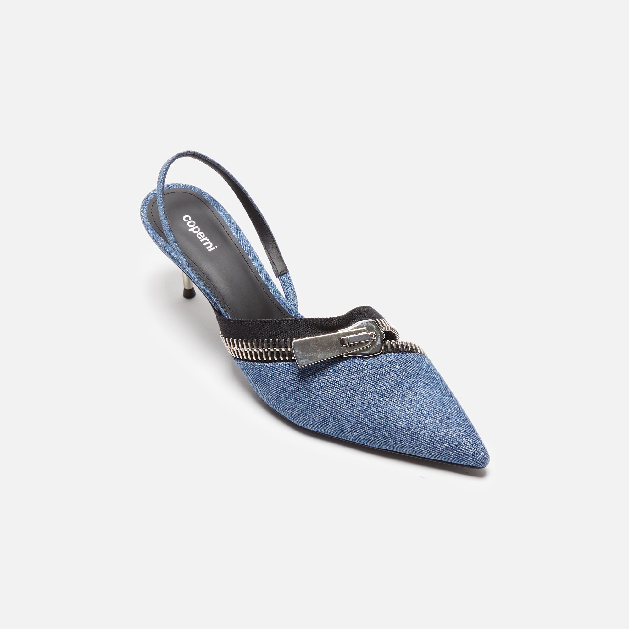 Coperni Denim Zip Stiletto - Washed Blue