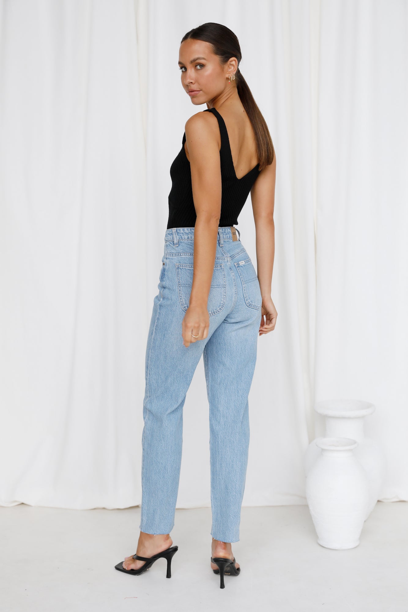 RIDERS BY LEE Hi Taper High Waisted Jeans Prospect Blue