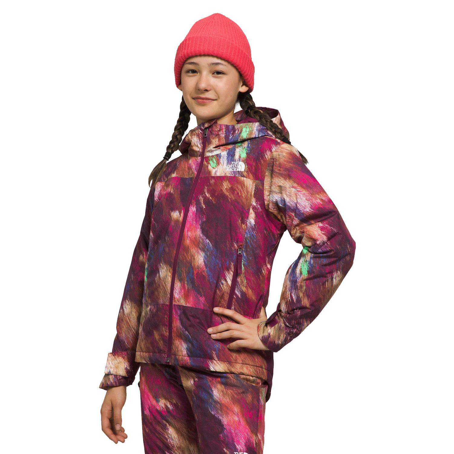 The North Face Kids Freedom Insulated Jacket 2024 Boysenberry Paint Lightening Small Print