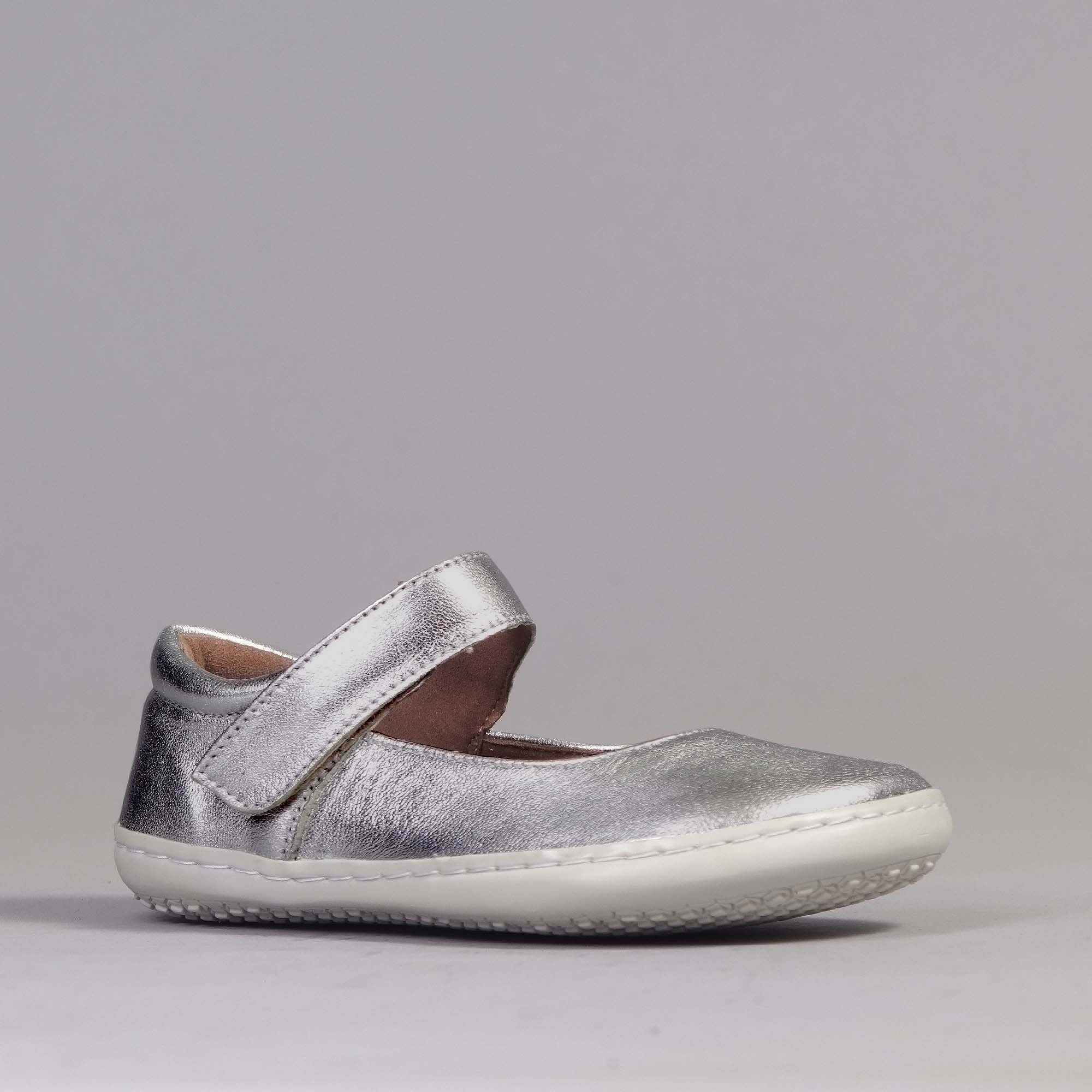 Girls High-Bar Shoes with Removable Footbed in Silver - 12624