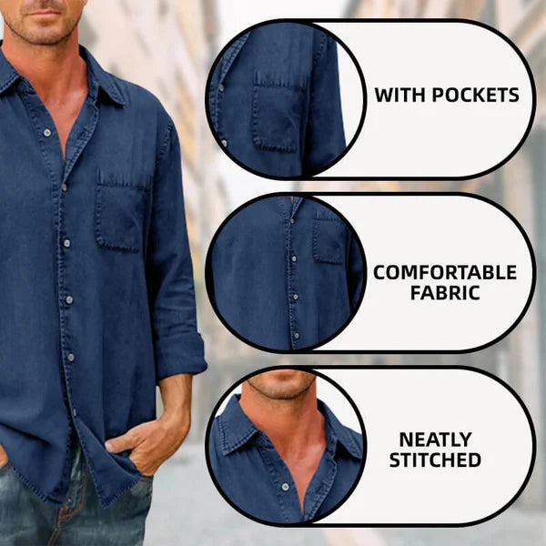 Mens Long Sleeve Button Down Shirt