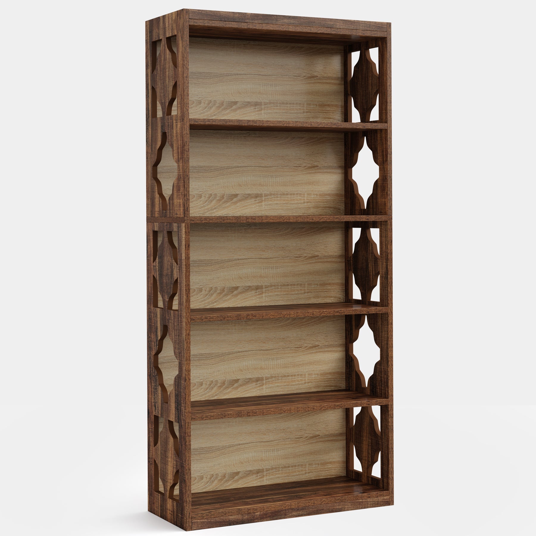 6-Tier Bookshelf, 70-Inch Wood Bookcase with Storage Shelves