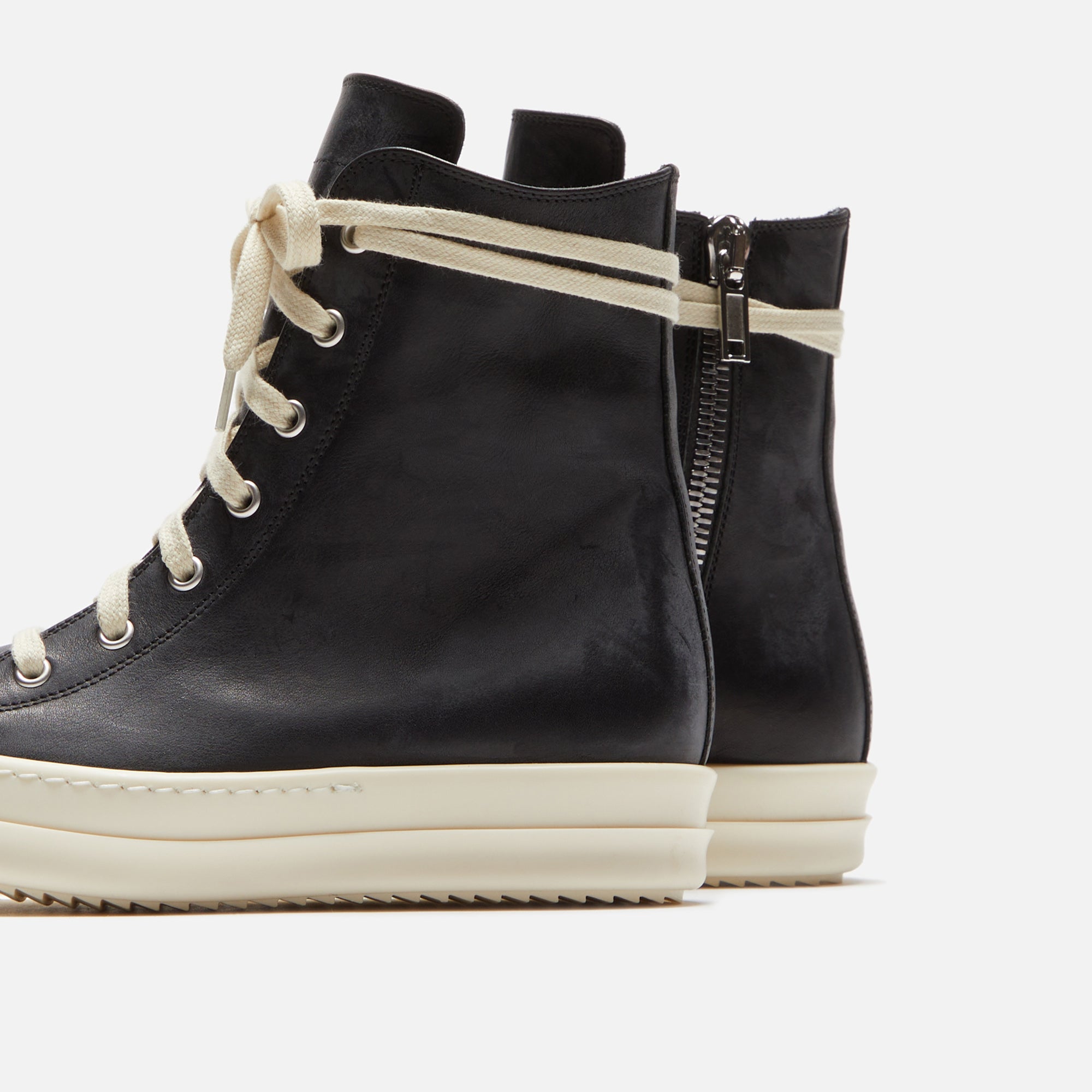 Rick Owens WMNS Lace Up Sneaker - Black / Milk