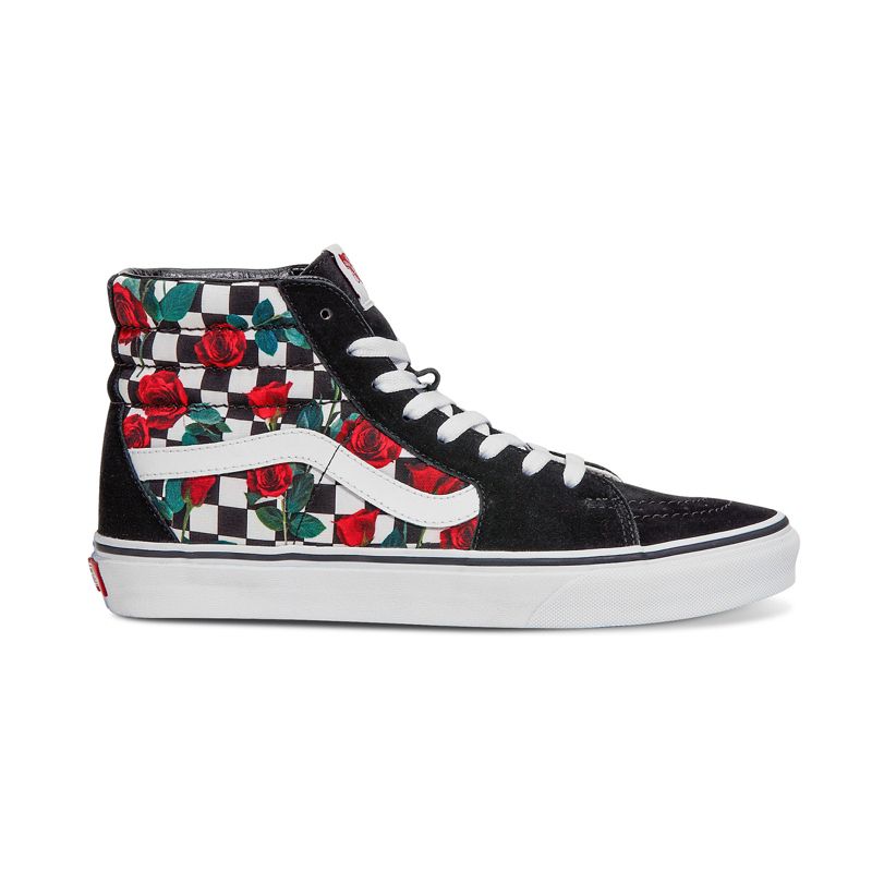 Customs Checkerboard Roses Sk8-Hi