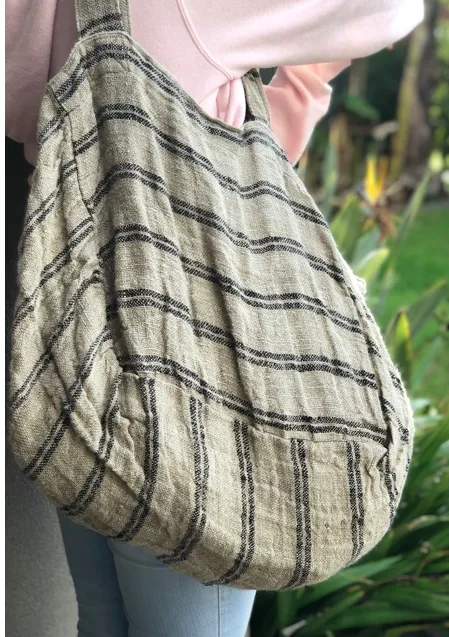 Handloomed Linen Oversized Tote Bag