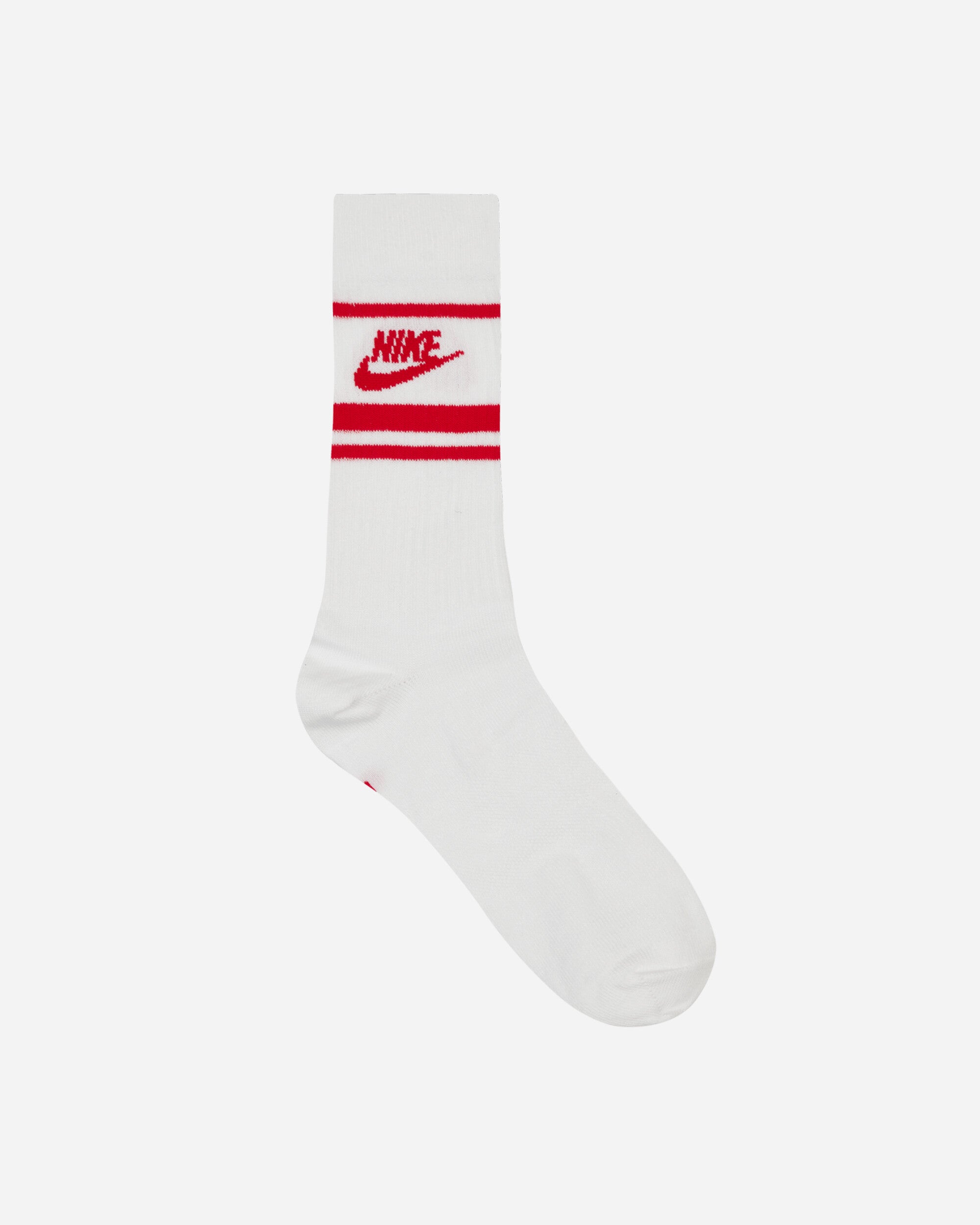 Everyday Essential Crew Socks White / Red