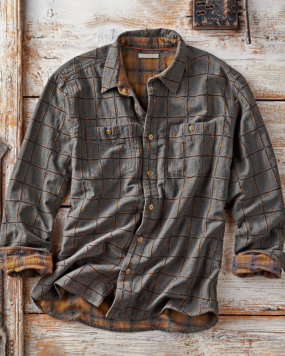 men's autumn versatile plaid shirt
