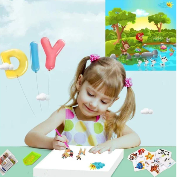 (  Promotion🔥- SAVE 48% OFF)DIY children's free stick cartoon diamond painting - BUY 4 GET EXTRA 20 % OFF  & FREE SHIPPING
