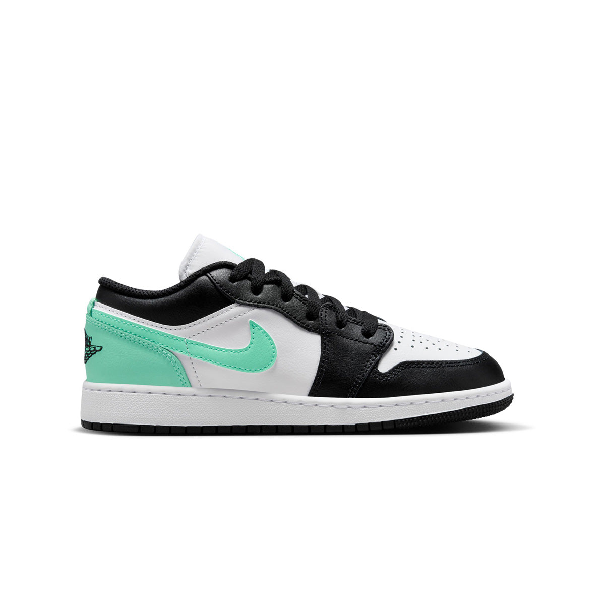 Kids Air Jordan 1 Low 'White Green Glow'