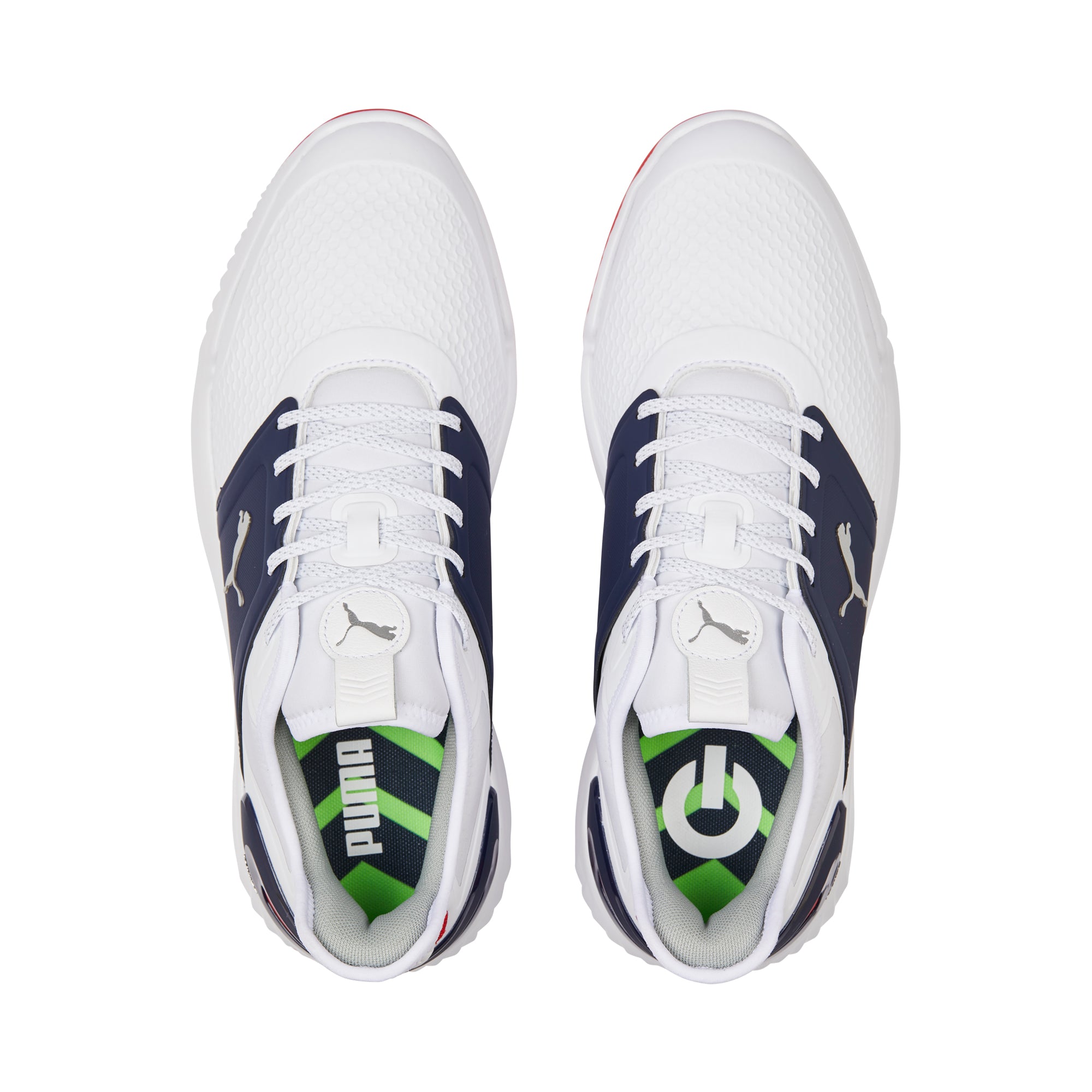 IGNITE ELEVATE Spikeless Golf Shoes | Puma White / Puma Silver / Puma Navy