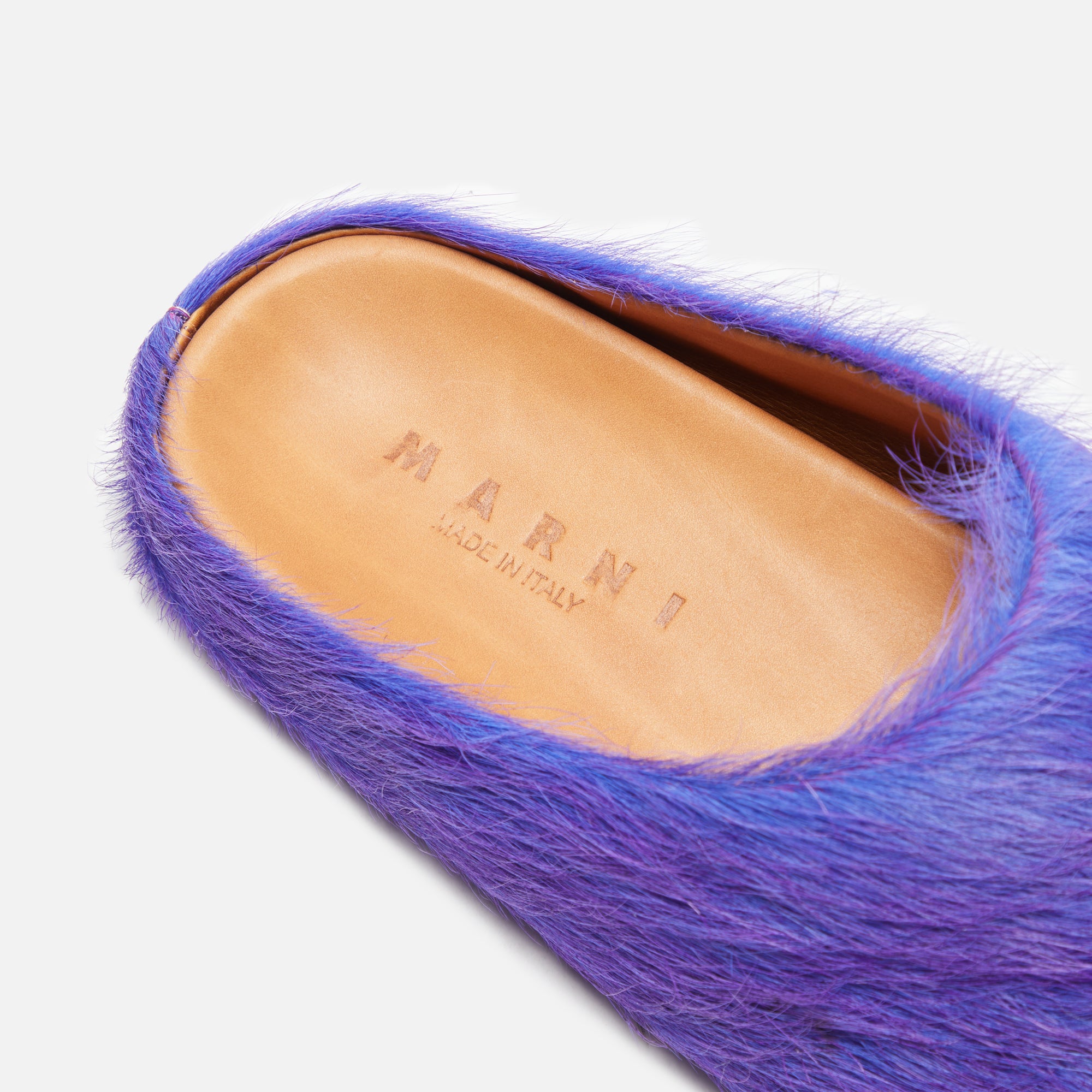 Marni Fussett Sabot Long Hair Calf - Light Violet