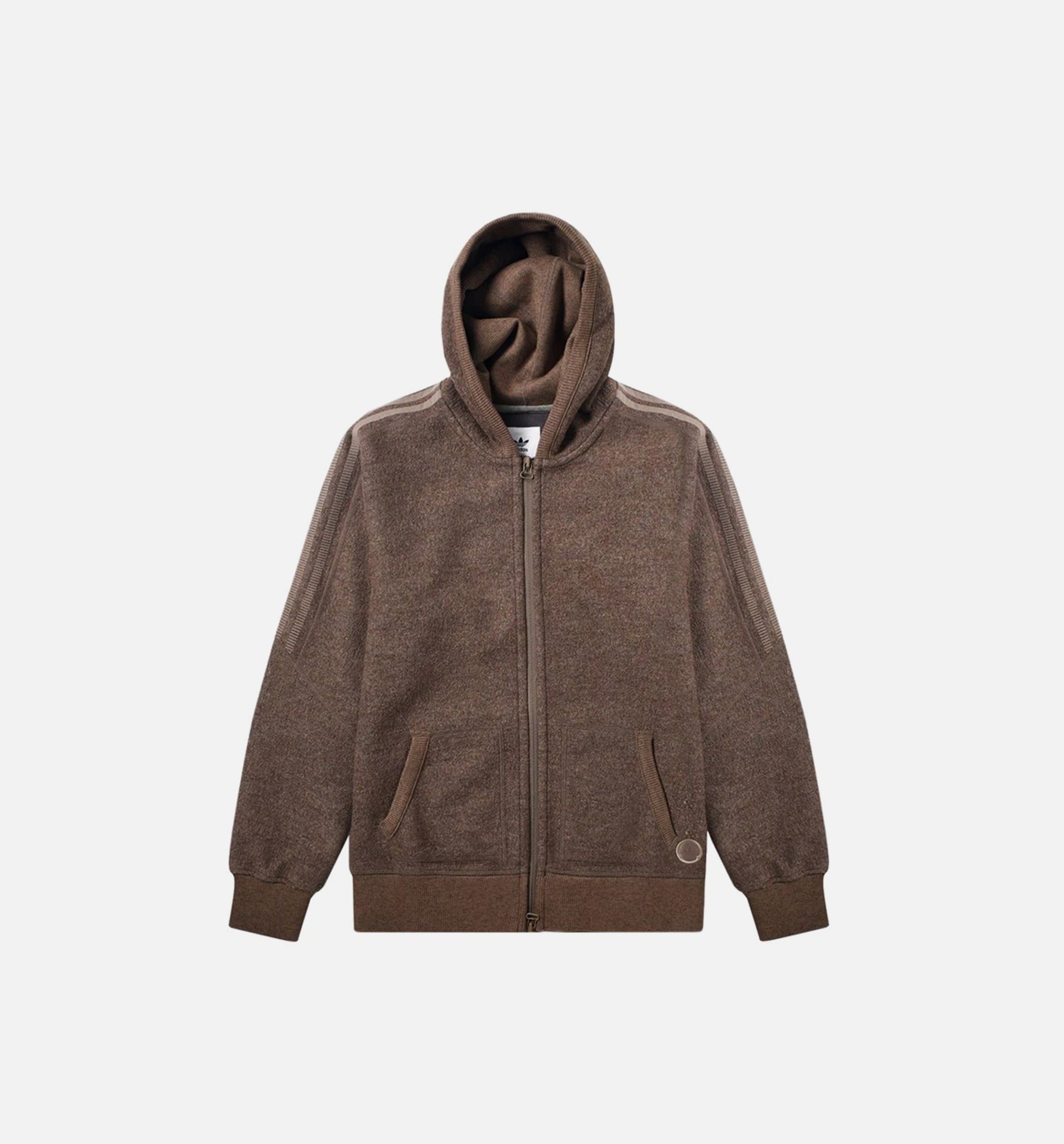 adidas Originals X Wings Horns Wool Full Zip Mens Hoodie - Brown/Brown